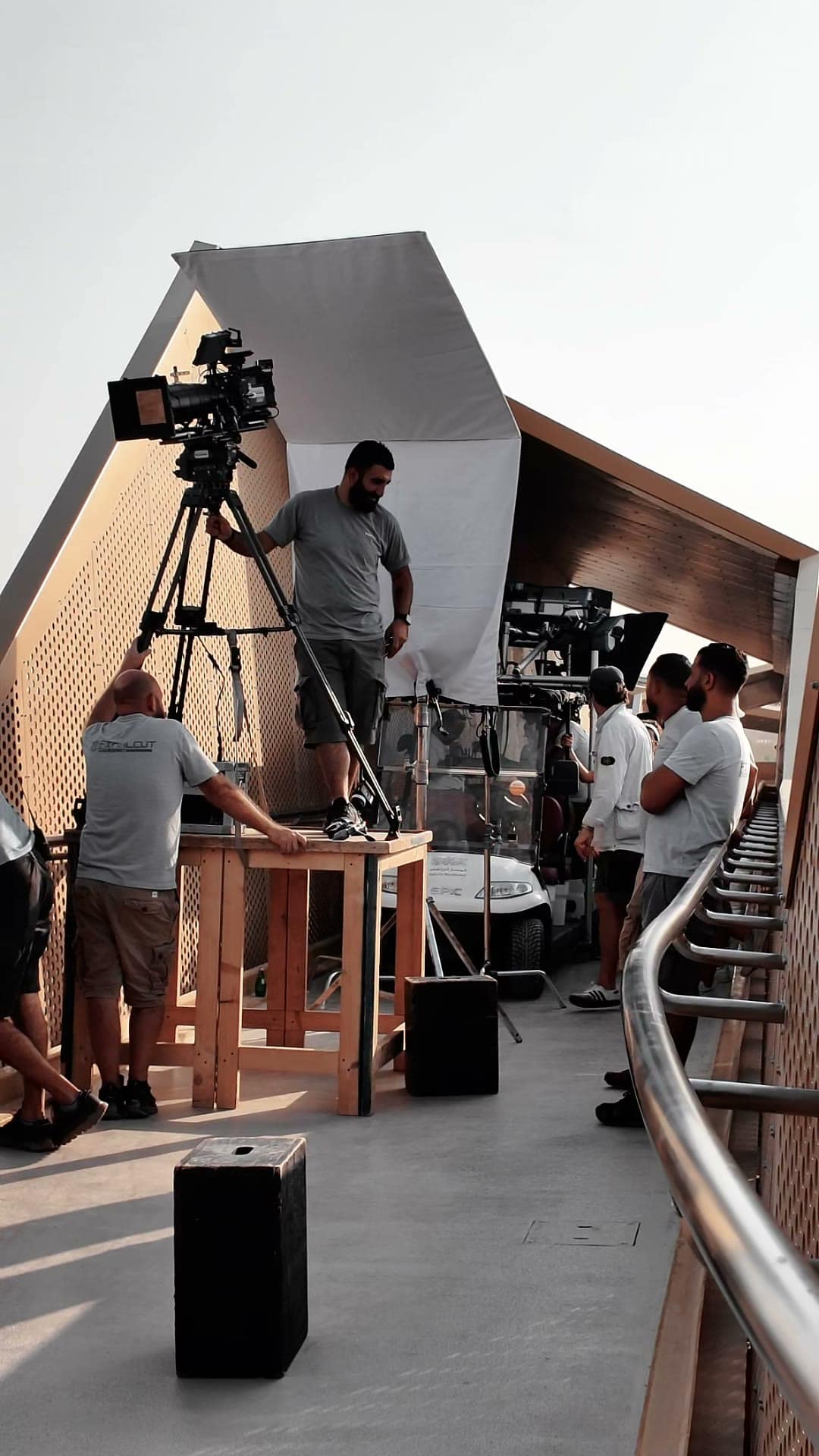 Location day BTS — opening frame